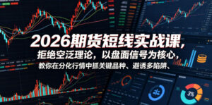 2026期货短线实战课,拒绝空泛理论,以盘面信号为核心,教你在分化行情中抓关键品种、避诱多陷阱(更新0711)-网赚资源网