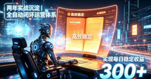两年实战沉淀|全自动闭环运营体系,实现每日稳定收益300+【揭秘】-网赚资源网