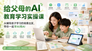 给父母的AI教育学习实操课,从辅导孩子学习的场景出发,带你一起学AI用AI-网赚资源网
