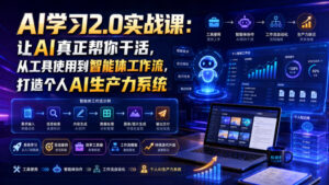 AI学习2.0实战课：让AI真正帮你干活，从工具使用到智能体工作流，打造个人AI生产力系统-网赚资源网
