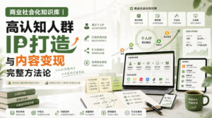 商业社会化知识库｜高认知人群IP打造与内容变现完整方法论【文档】-网赚资源网