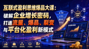 互联式盈利思维爆品大课:破解企业增长密码,打通流量、爆品、裂变与平台化盈利新模式-网赚资源网