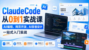 ClaudeCode从0到1实战课,AI编程、网页开发、AI影音设计一站式入门实战-网赚资源网