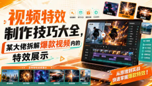 视频特效制作技巧大全，某大佬拆解爆款视频内的特效展示-网赚资源网