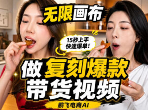 无限画布实操教程，搭一个炸裂级黑科技工作流——一键复刻爆款带货视频-网赚资源网