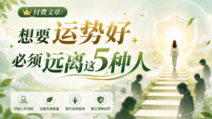 付费文章:想要运势好,必须远离这5种人-网赚资源网