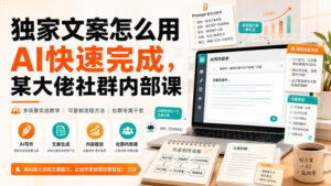 独家文案怎么用AI快速完成，某大佬社群内部课-网赚资源网