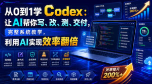 从0到1学Codex:让AI帮你写、改、测、交付,完整系统教学,利用AI实现效率翻倍-网赚资源网
