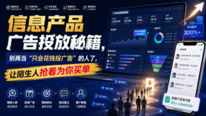 信息产品广告投放秘籍，别再当“只会花钱投广告”的人了，让陌生人抢着为你买单【原创双语字幕】-网赚资源网