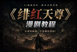 绯红天尊AI漫剧系统教程|从零入门到精通,工具运用+剧本创作+爆款逻辑+提示词素材+镜头剪辑,全套爆款漫剧落地实战课-网赚资源网