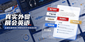 真实外贸展会英语，广交会外贸口语听力突击课程【音频】-网赚资源网