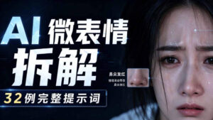 AI微表情拆解提示词合集,精准调控AI角色表情,可直接复用,0基础也能调出影视级表情变化-网赚资源网