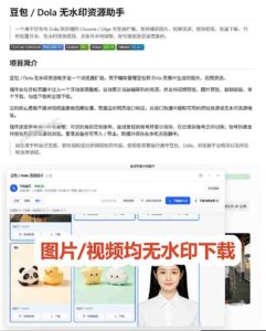 最新豆包无水印下载终于来了!支持豆包图片+视频,15秒视频配置本地账户管理及批量下载,浏览器插件(更新08月)-网赚资源网
