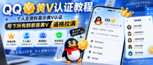 QQ黄V认证教程,个人主资料显示黄V认证,号下所有群都是黄V,逼格拉满-网赚资源网