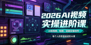 2026AI视频实操进阶课,AI短视频、短剧、动画实操创作,每个人的零基础进阶ai课(更新0825)-网赚资源网