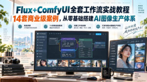 Flux+ComfyUI全套工作流实战教程|14套商业级案例,从零基础搭建AI图像生产体系-网赚资源网