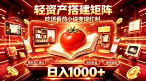 轻资产搭建矩阵,吃透番茄小说变现红利,日入1000+,支持无限矩阵放大【揭秘】-网赚资源网
