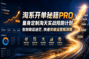 淘系开单秘籍PRO，量身定制淘天实战陪跑计划，告别做店迷茫、快速突破运营瓶颈期（更新260823）-网赚资源网