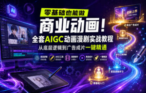 零基础也能做商业动画!全套AIGC动画漫剧实战教程,从底层逻辑到广告成片一键精通(更新0905)-网赚资源网