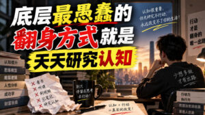 付费文章：底层最愚蠢的翻身方式就是天天研究认知-网赚资源网