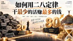 付费文章：如何用二八定律干最少的活賺最多的钱-网赚资源网