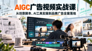 AIGC广告视频实战课|从创意脚本、AI工具实操到品牌广告全案落地-网赚资源网
