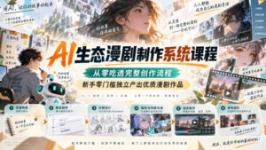 AI生态漫剧制作系统课程,从零吃透完整创作流程,新手零门槛独立产出优质漫剧作品-网赚资源网