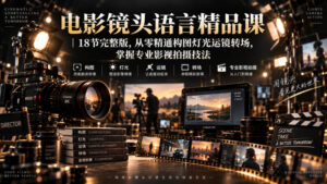 电影镜头语言精品课|18节完整版,从零精通构图灯光运镜转场,掌握专业影视拍摄技法-网赚资源网