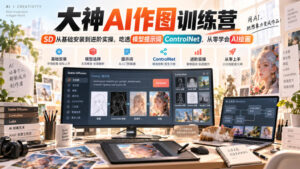 大神AI作图训练营,SD从基础安装到进阶实操,吃透模型提示词ControlNet,从零学会AI绘画-网赚资源网