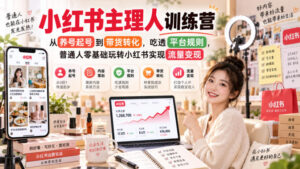 小红书主理人训练营,从养号起号到带货转化,吃透平台规则,普通人零基础玩转小红书实现流量变现-网赚资源网