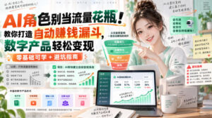 AI角色别当流量花瓶!教你打造自动賺钱漏斗,数字产品轻松变现(零基础可学+避坑指南)【原创双语字幕】-网赚资源网