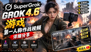 Grok 4.6也能做游戏?第一人称作战视频实测|玩法详细讲解-网赚资源网