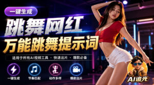 跳舞网红一键生成！万能AI跳舞提示词-任何模型都能用｜AI追光-网赚资源网