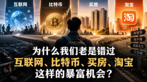 某社群付费文章:为什么我们老是错过互联网、比特币、买房、淘宝这样的暴富机会?-网赚资源网