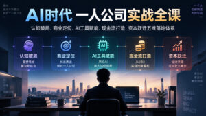 AI时代一人公司实战全课｜认知破局、商业定位、AI工具赋能、现金流打造、资本跃迁五维落地体系-网赚资源网