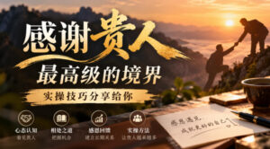 某公众号付费文章:感谢贵人最高级的境界,实操技巧分享给你-网赚资源网