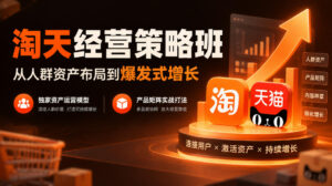 淘天经营策略班，从人群资产布局到爆发式增长，独家资产运营模型，产品矩阵实战打法-网赚资源网