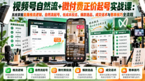 视频号自然流+微付费正价起号实战课:系统掌握直播推流逻辑、自然流起号、低成本投流、爆款选品、成交话术与憋单技巧全流程-网赚资源网