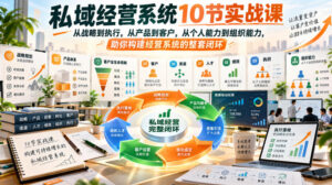 私域经营系统10节实战课,从战略到执行,从产品到客户,从个人能力到组织能力,助你构建经营系统的整套闭环-网赚资源网