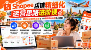 Shopee店铺精细化运营思路进阶课,掌握店铺数据分析、精细化运营体系搭建与SIP国际平台运营核心思路-网赚资源网