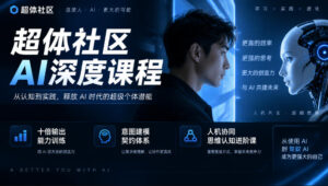 超体社区AI深度课程,十倍输出能力训练,意图建模契约体系,人机协同思维认知进阶课-网赚资源网