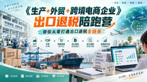 《生产+外贸+跨境电商企业》出口退税陪跑营，带你从零打通出口退税全链条-网赚资源网