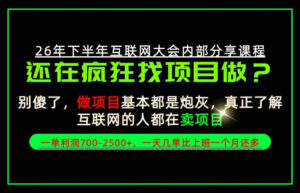 请不要再疯狂的找项目了!卖项目一单700-2.5k+不香吗?当天上手,当天变现!【揭秘】-网赚资源网