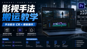 影视手法搬运教学,手法配合CR+模板操作,需要电脑,提供软件+配置参数-网赚资源网