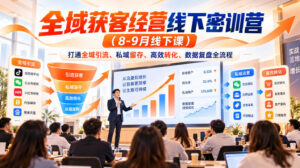 全域获客经营线下密训营(8-9月线下课),打通全域引流、私域留存、高效转化、数据复盘全流程-网赚资源网