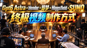 GPT-6 Astra+Blender+即梦+Higgsfield+Suno=终极视频制作方式！-网赚资源网