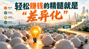 某公众号付费文章:轻松賺钱的精髓就是“差异化”-网赚资源网