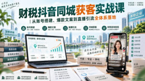 财税抖音同城获客实战课｜从账号搭建、爆款文案到直播引流全体系落地-网赚资源网