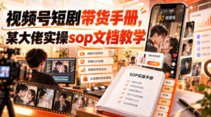 视频号短剧带货手册,某大佬实操sop文档教学-网赚资源网