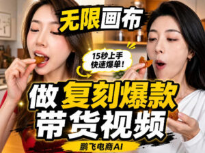 无限画布复刻二创带货视频搭建教学,实操教学,一键复刻爆款带货视频-网赚资源网